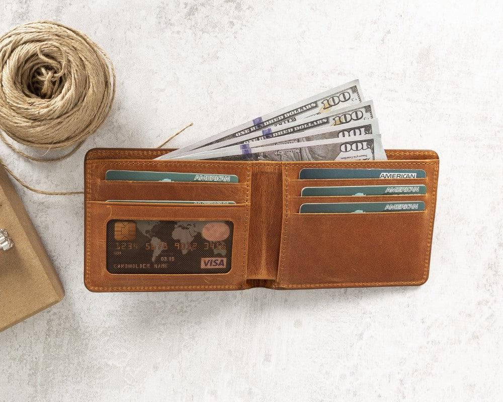 Pier Leather Wallet - TORONATA - color_ Golden Tan