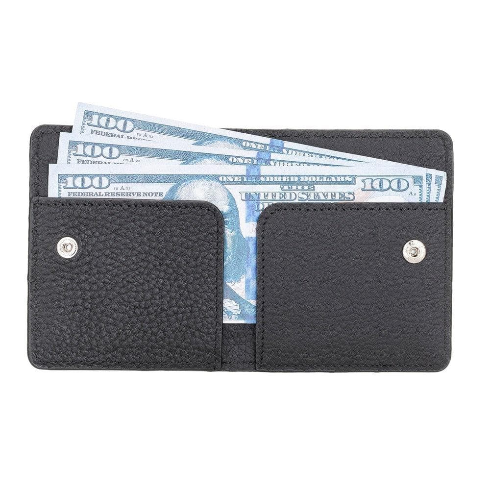 Robin Leather Wallet - TORONATA - color_ Pebble Black