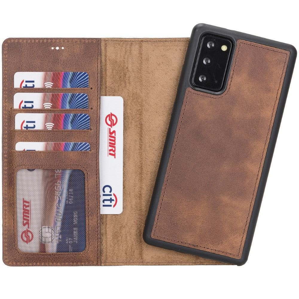 Magic Samsung Galaxy Note 20 Ultra Leather Detachable Wallet Case - TORONATA - color_ Brown