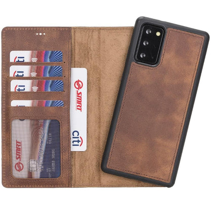 Magic Samsung Galaxy Note 20 Ultra Leather Detachable Wallet Case - TORONATA - color_ Brown