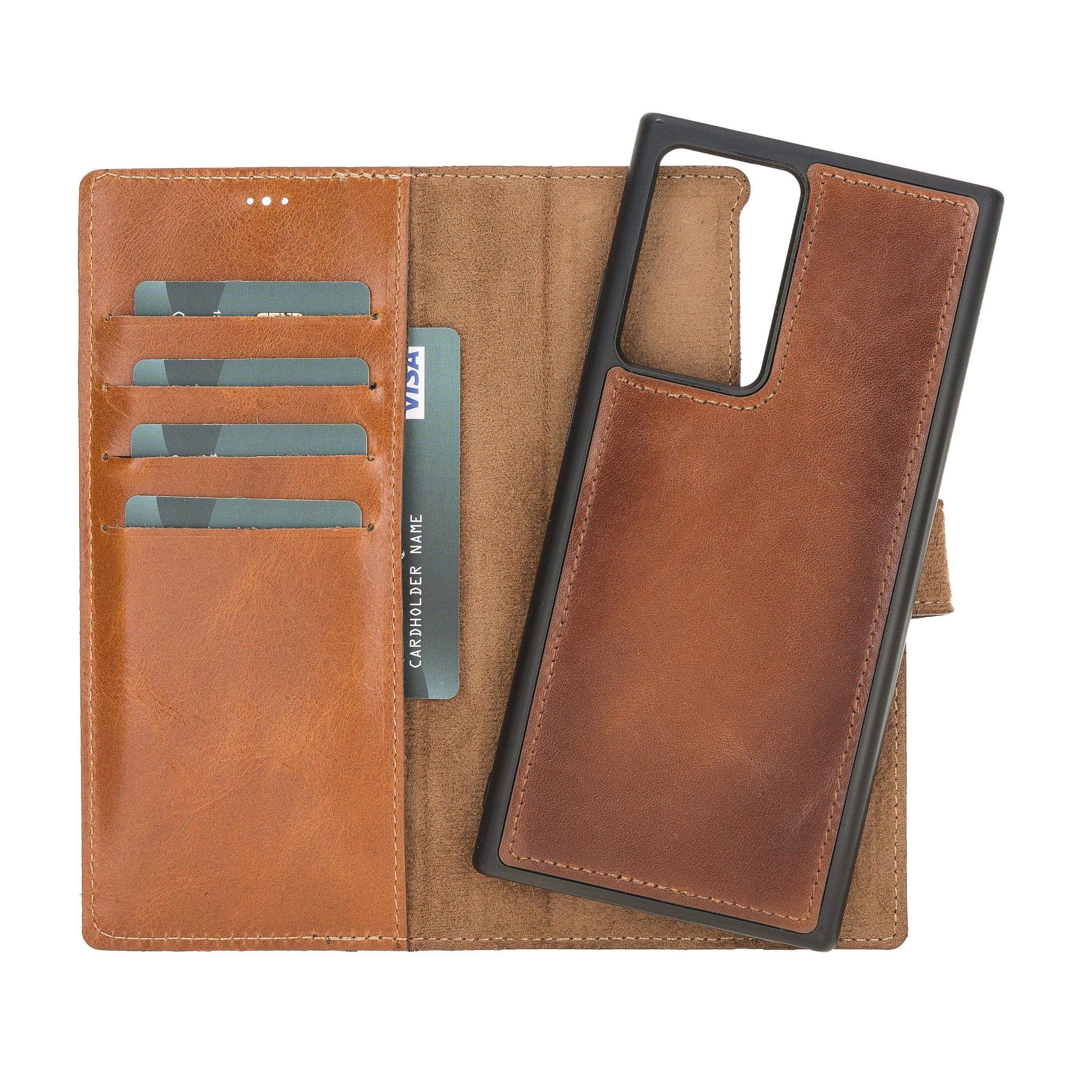 Magic Samsung Galaxy Note 20 Leather Detachable Wallet Case - TORONATA - color_ Tan