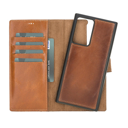Magic Samsung Galaxy Note 20 Ultra Leather Detachable Wallet Case - TORONATA - color_ Tan