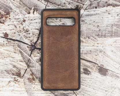 Flex Cover Samsung Galaxy S10 Leather Case - TORONATA - color_ Saddle Brown