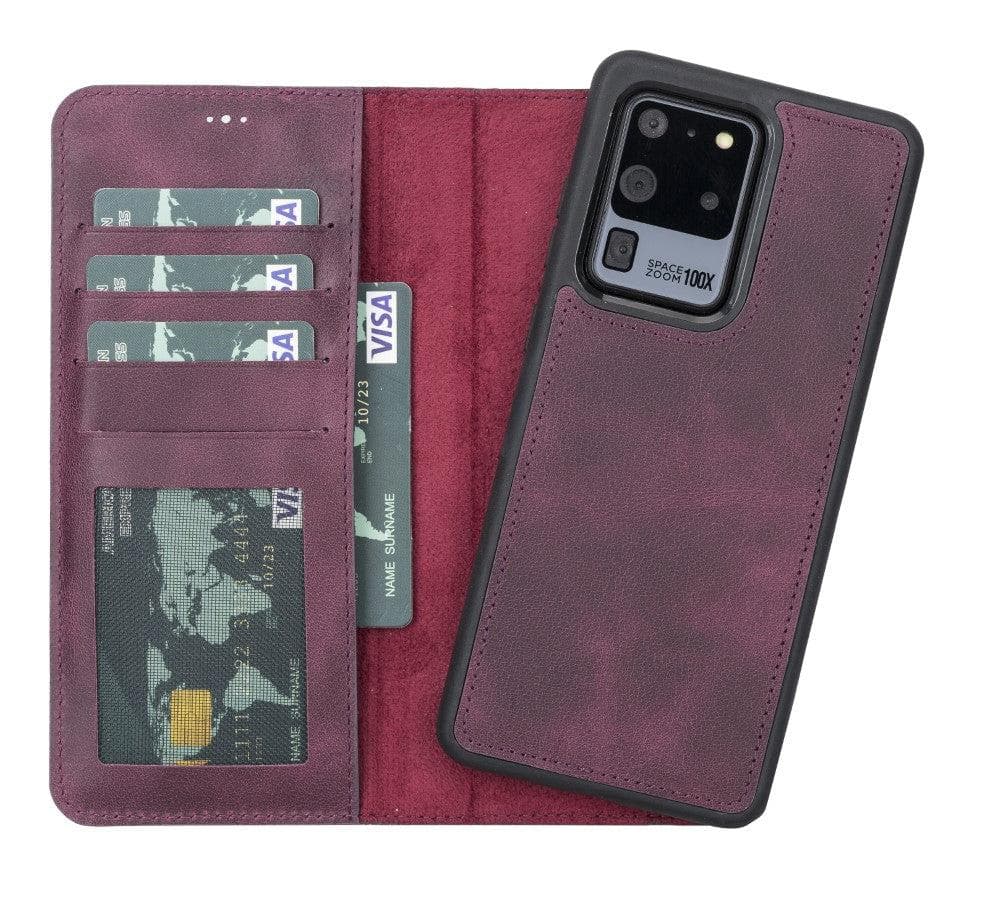 Magic Samsung Galaxy S20 Leather Detachable Wallet Case - TORONATA - color_ Scarlet Red