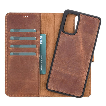 Magic Samsung Galaxy S20 FE Leather Detachable Wallet Case - TORONATA - color_ Black