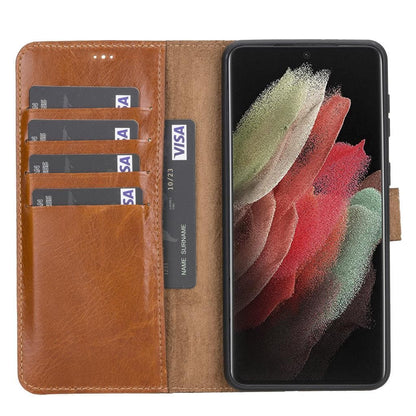 Magic Samsung Galaxy S21 FE (Fan Edition) Leather Detachable Wallet Case - TORONATA - color_