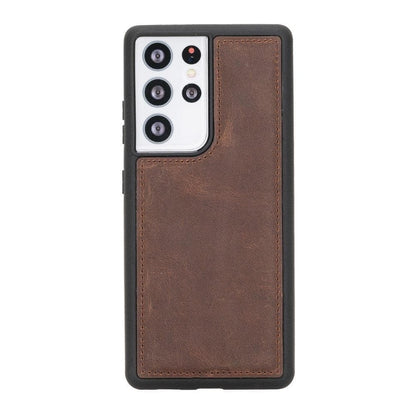 Flex Cover Samsung Galaxy S21 Leather Case - TORONATA - color_ Saddle Brown