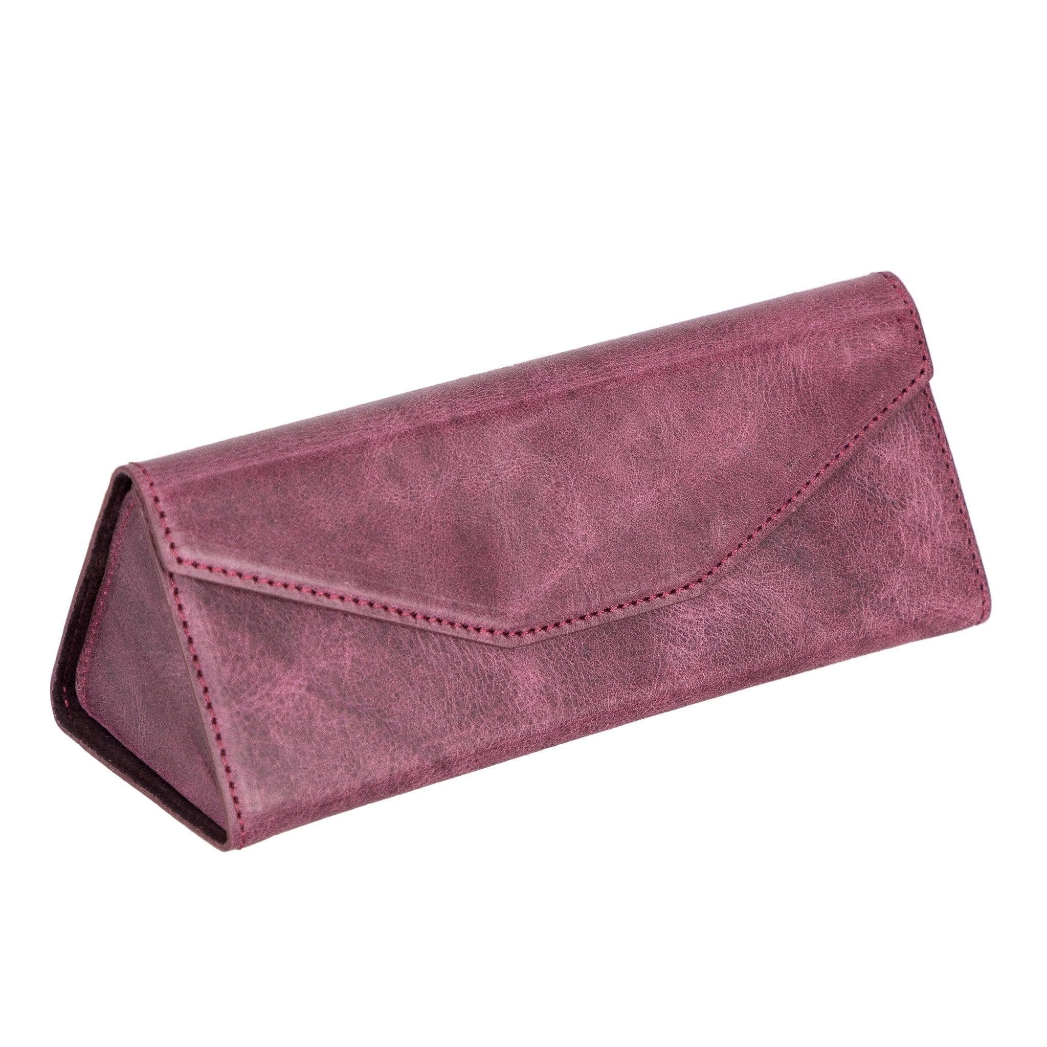 Smart Leather Glasses Case - TORONATA - color_ Scarlet Red