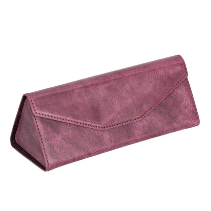 Smart Leather Glasses Case - TORONATA - color_ Scarlet Red