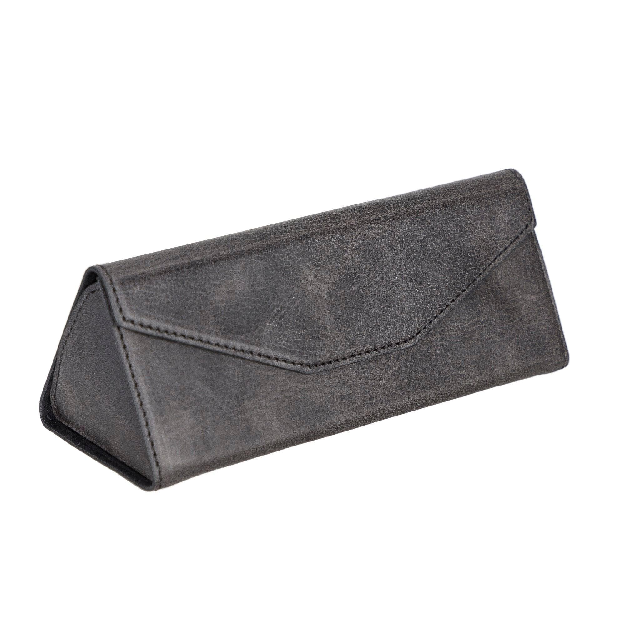 Smart Leather Glasses Case - TORONATA - color_ Charcoal