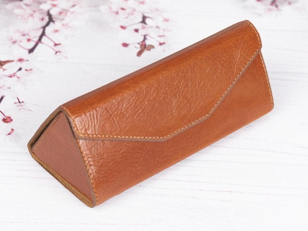 Smart Leather Glasses Case - TORONATA - color_ Tan
