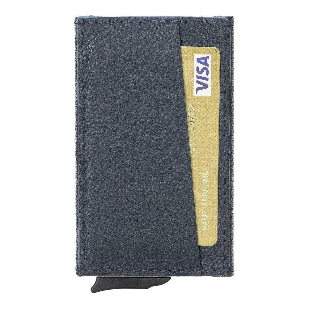 Torres Leather Mechanical Card Holder - TORONATA - color_ Deep Blue