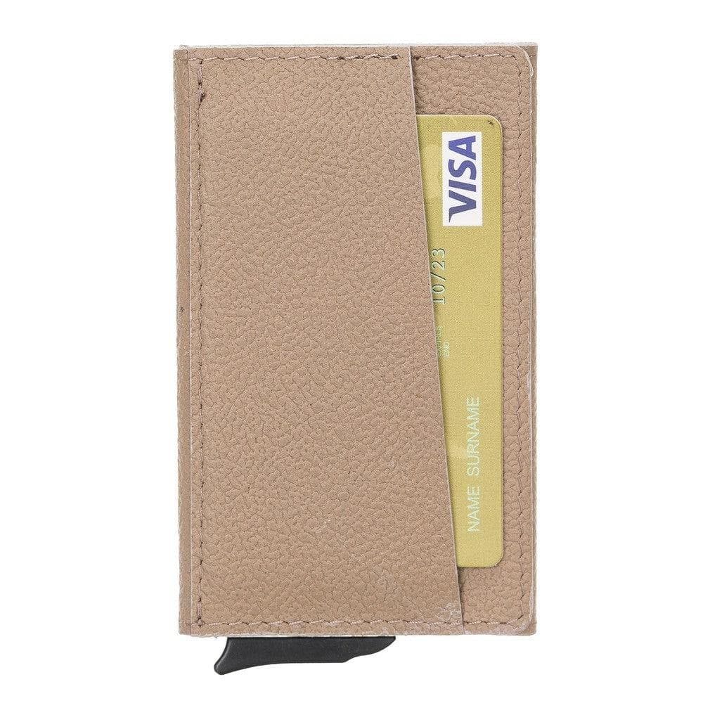 Torres Leather Mechanical Card Holder - TORONATA - color_ Deep Mink