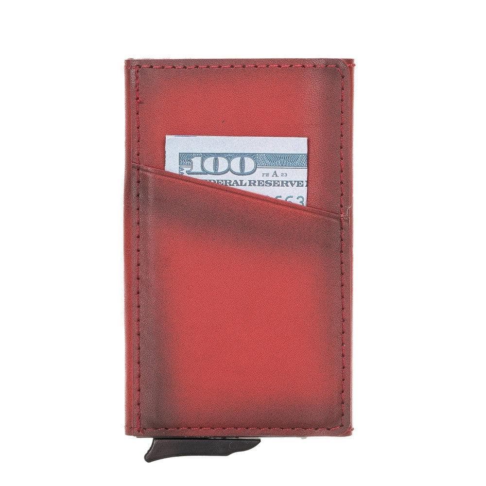 Torres Leather Mechanical Card Holder - TORONATA - color_ Red
