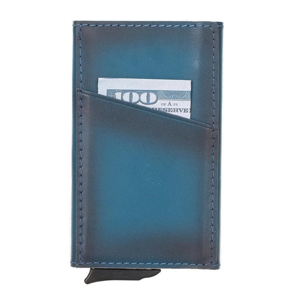 Torres Leather Mechanical Card Holder - TORONATA - color_ Blue