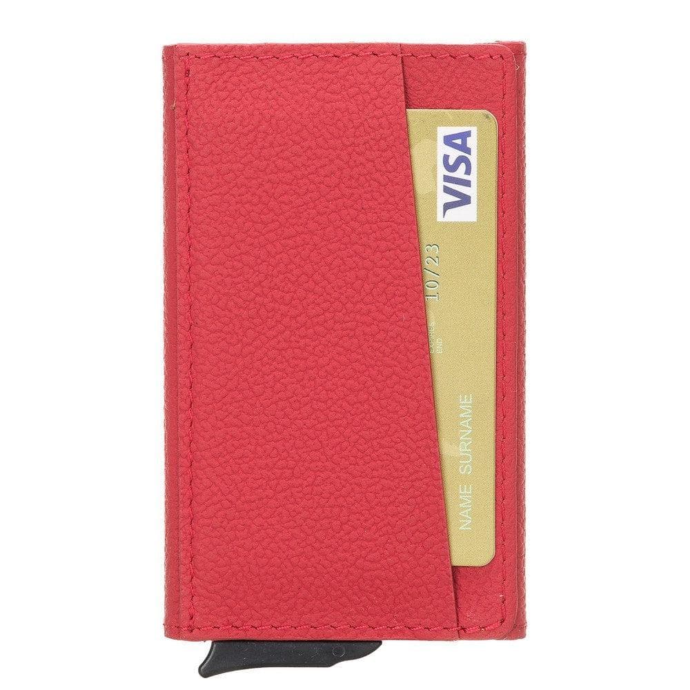 Torres Leather Mechanical Card Holder - TORONATA - color_ Indianred