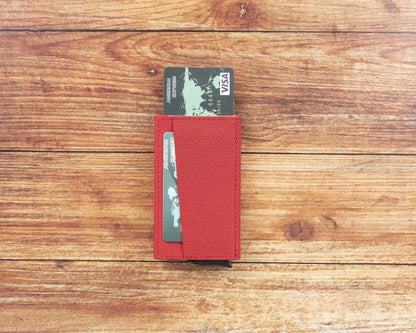 Torres Leather Mechanical Card Holder - TORONATA - color_ Deep Crimson