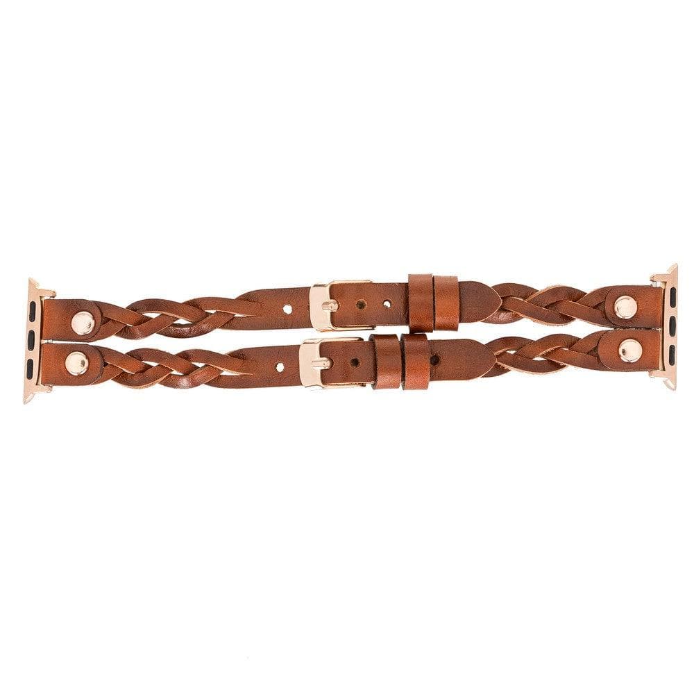 York Ferro Style Leather Apple Watch Double Band - TORONATA - color_