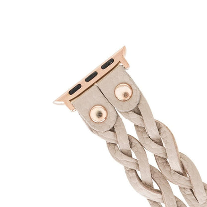 York Ferro Style Leather Apple Watch Double Band - TORONATA - color_