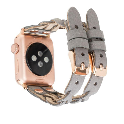 York Ferro Style Leather Apple Watch Double Band - TORONATA - color_