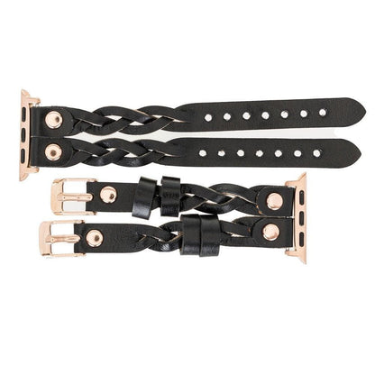 York Ferro Style Leather Apple Watch Double Band - TORONATA - color_