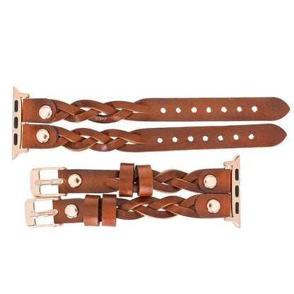 York Ferro Style Leather Apple Watch Double Band - TORONATA - color_