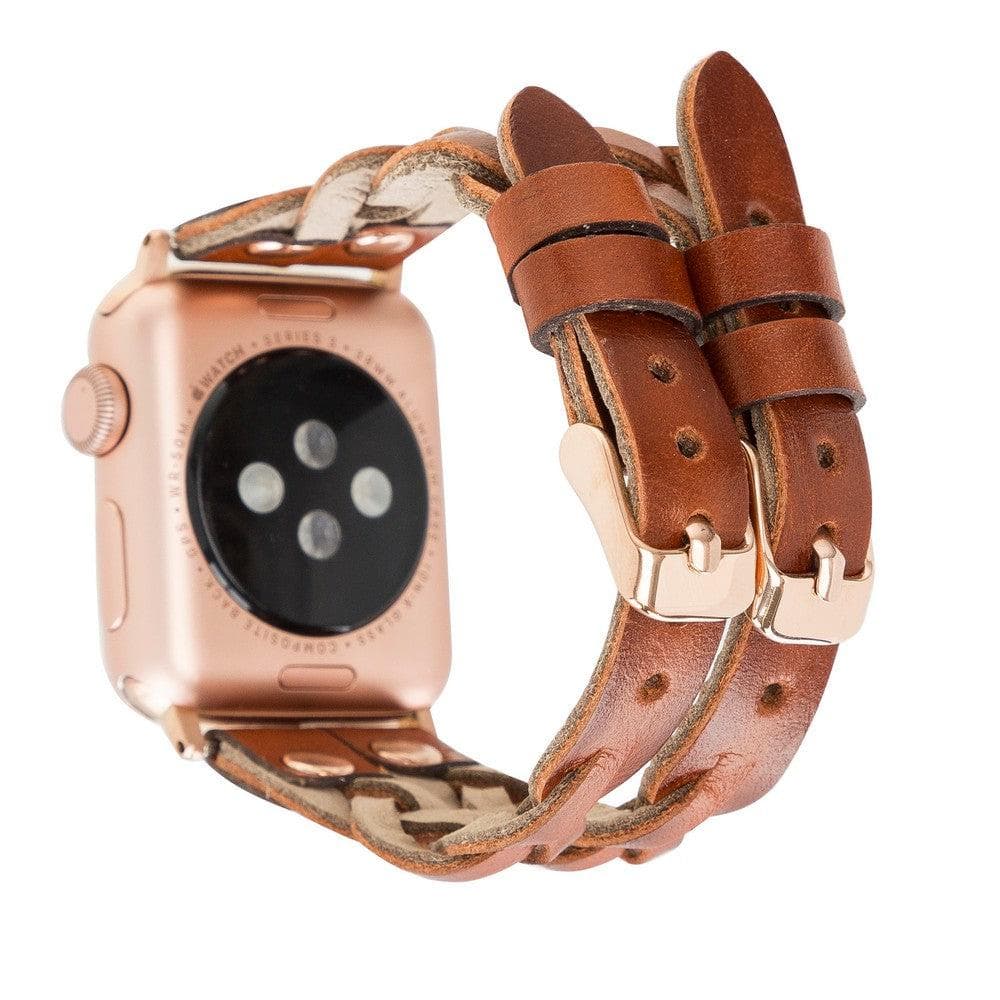 York Ferro Style Leather Apple Watch Double Band - TORONATA - color_