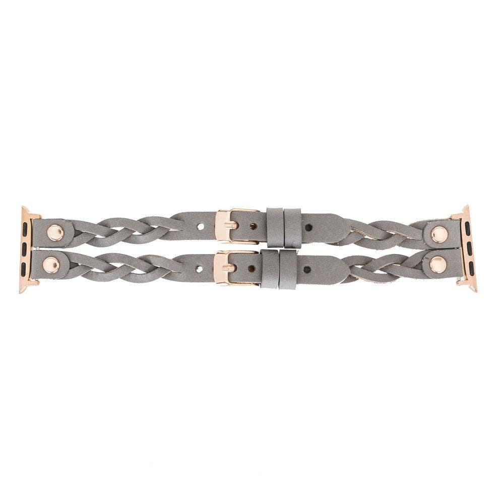 York Ferro Style Leather Apple Watch Double Band - TORONATA - color_