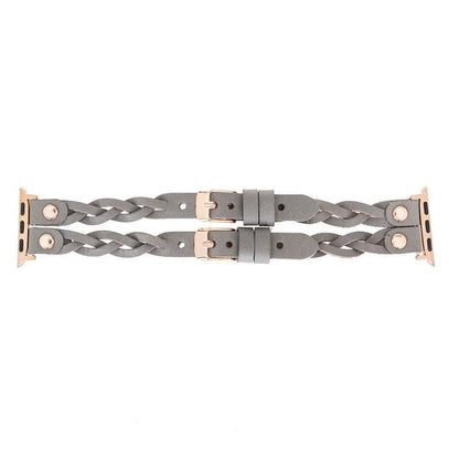 York Ferro Style Leather Apple Watch Double Band - TORONATA - color_