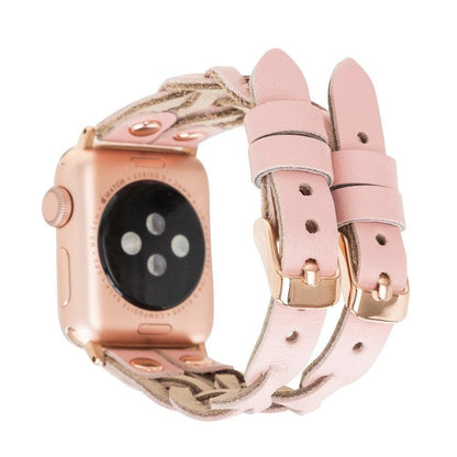 York Ferro Style Leather Apple Watch Double Band - TORONATA - color_