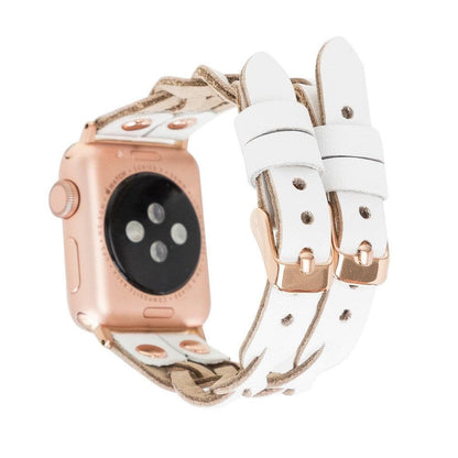 York Ferro Style Leather Apple Watch Double Band - TORONATA - color_