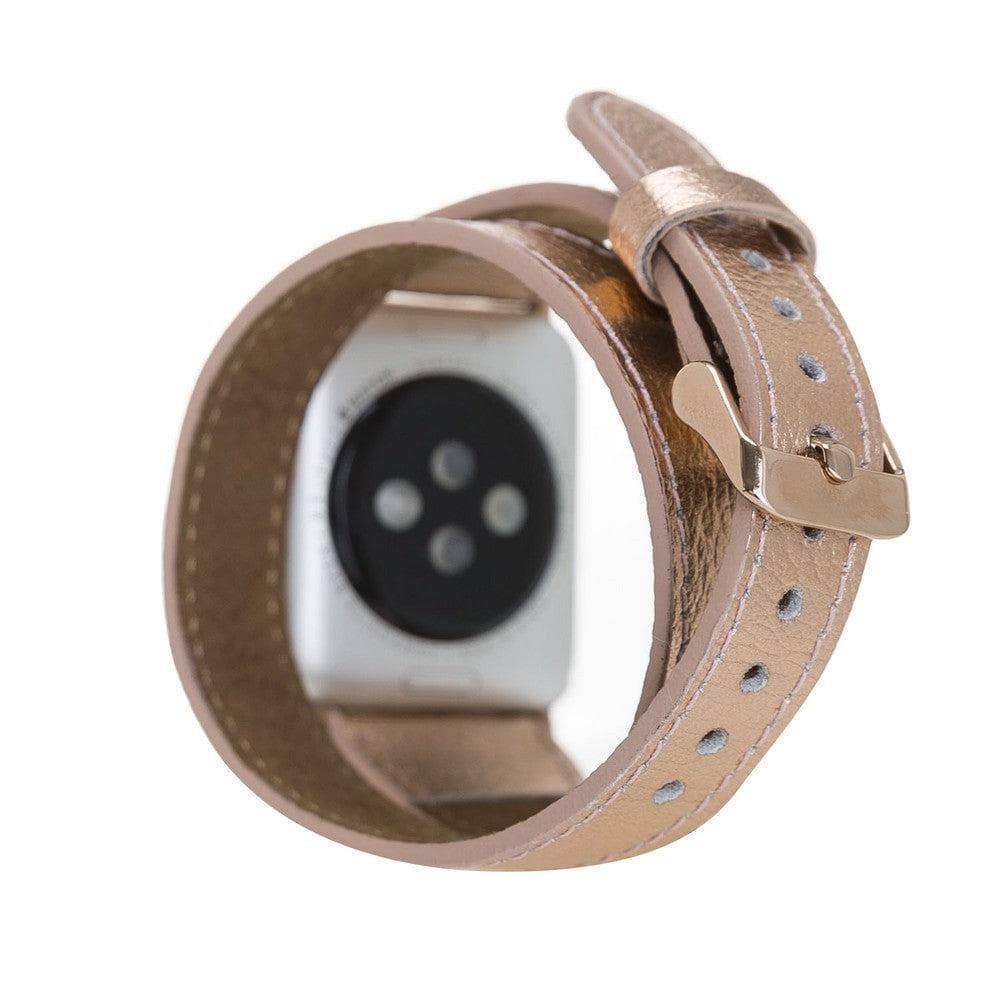 Quantum Slim Double Tour Leather Apple Watch Band - TORONATA - color_