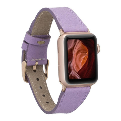 Roma Style Leather Apple Watch Band - TORONATA - color_ Violet