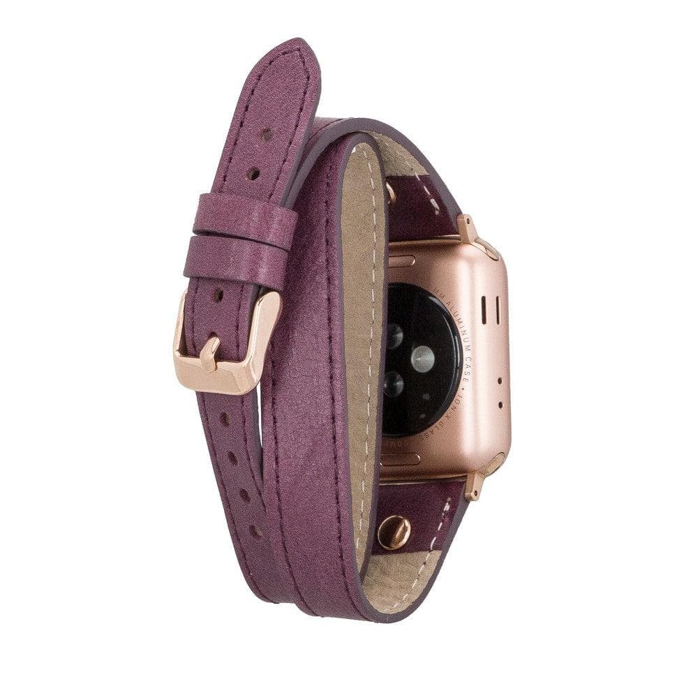 Slim Double Tour Leather Apple Watch Band - TORONATA - color_