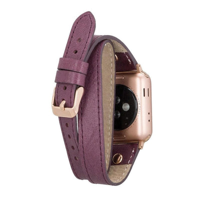 Slim Double Tour Leather Apple Watch Band - TORONATA - color_