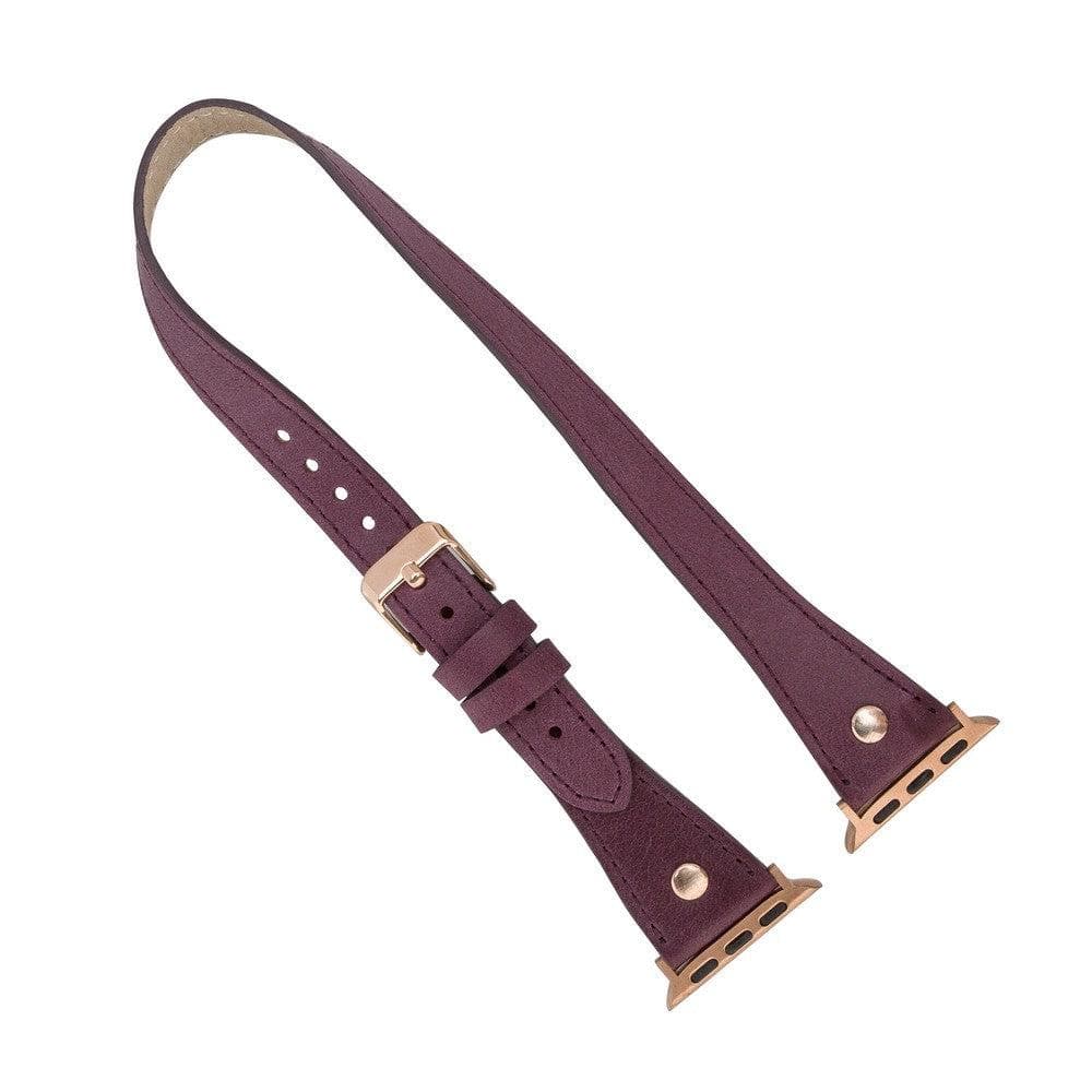 Slim Double Tour Leather Apple Watch Band - TORONATA - color_