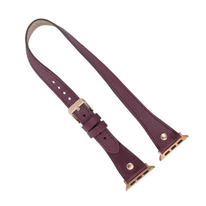 Slim Double Tour Leather Apple Watch Band - TORONATA - color_