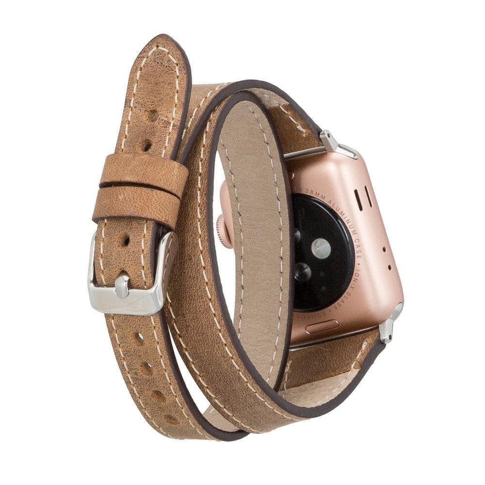 Slim Double Tour Leather Apple Watch Band - TORONATA - color_