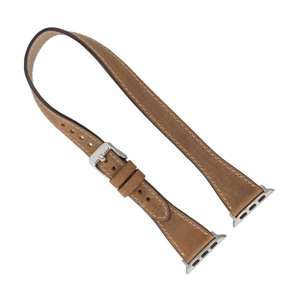 Slim Double Tour Leather Apple Watch Band - TORONATA - color_