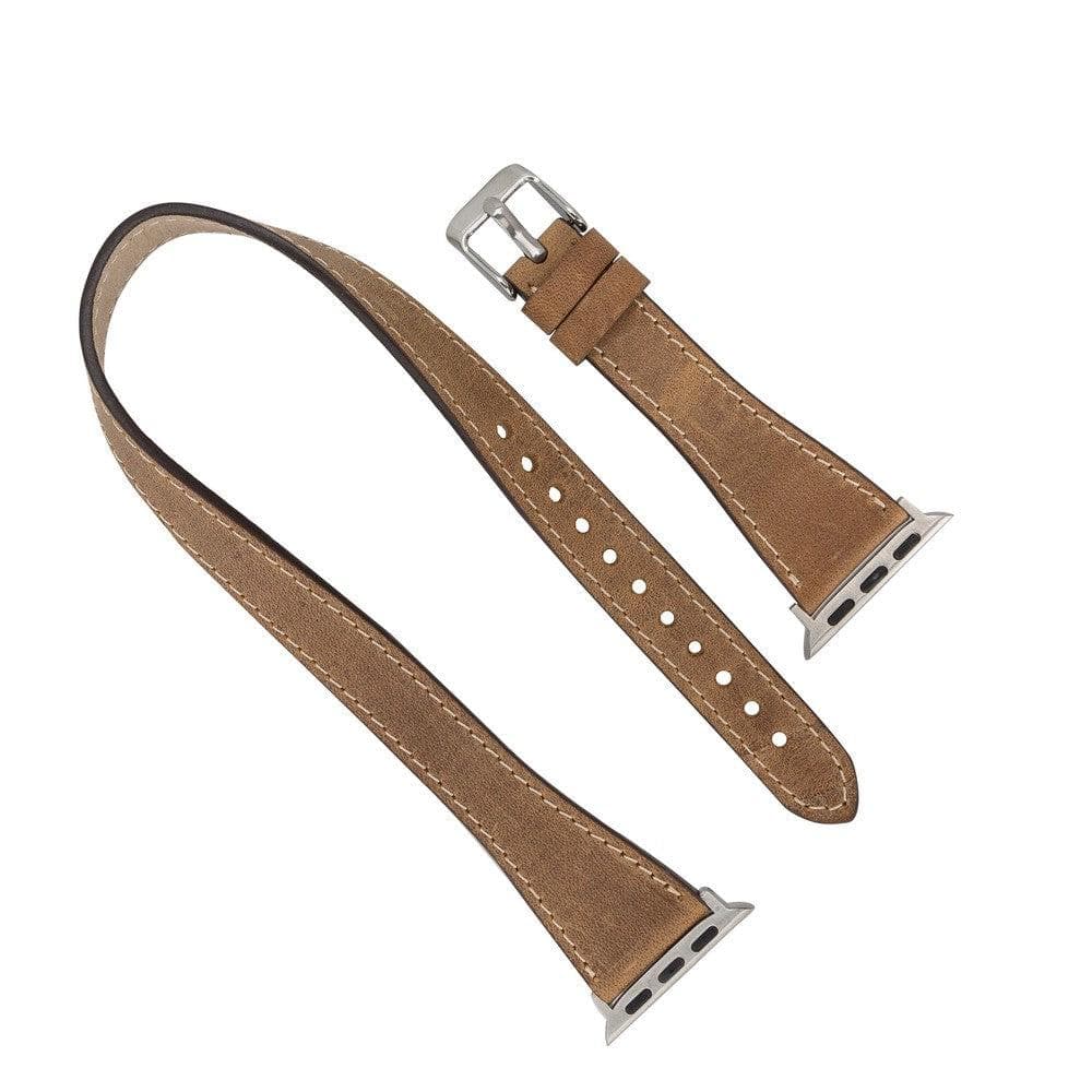 Slim Double Tour Leather Apple Watch Band - TORONATA - color_