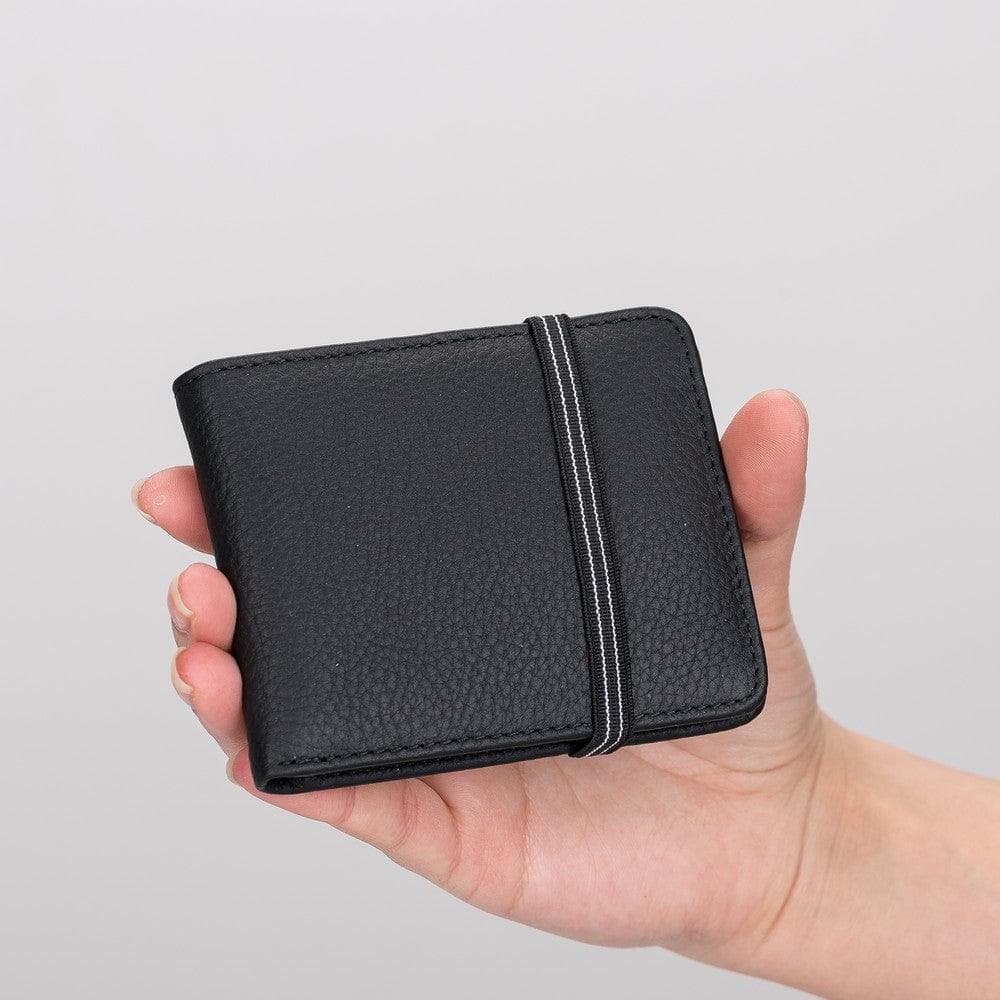 Yosef Leather Wallet - TORONATA - color_ Pebble Black