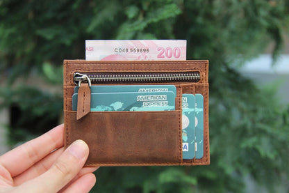 Zip Leather Card Holder - TORONATA - color_