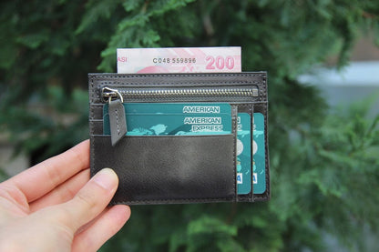 Zip Leather Card Holder - TORONATA - color_