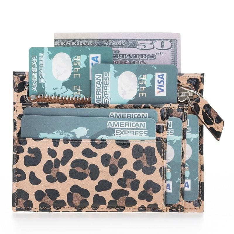 Zip Leather Card Holder - TORONATA - color_ Peach Puff