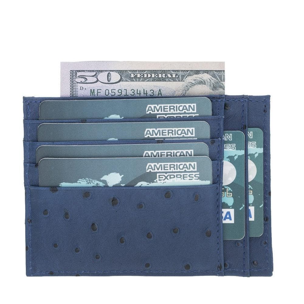 Zip Leather Card Holder - TORONATA - color_ Dark Blue