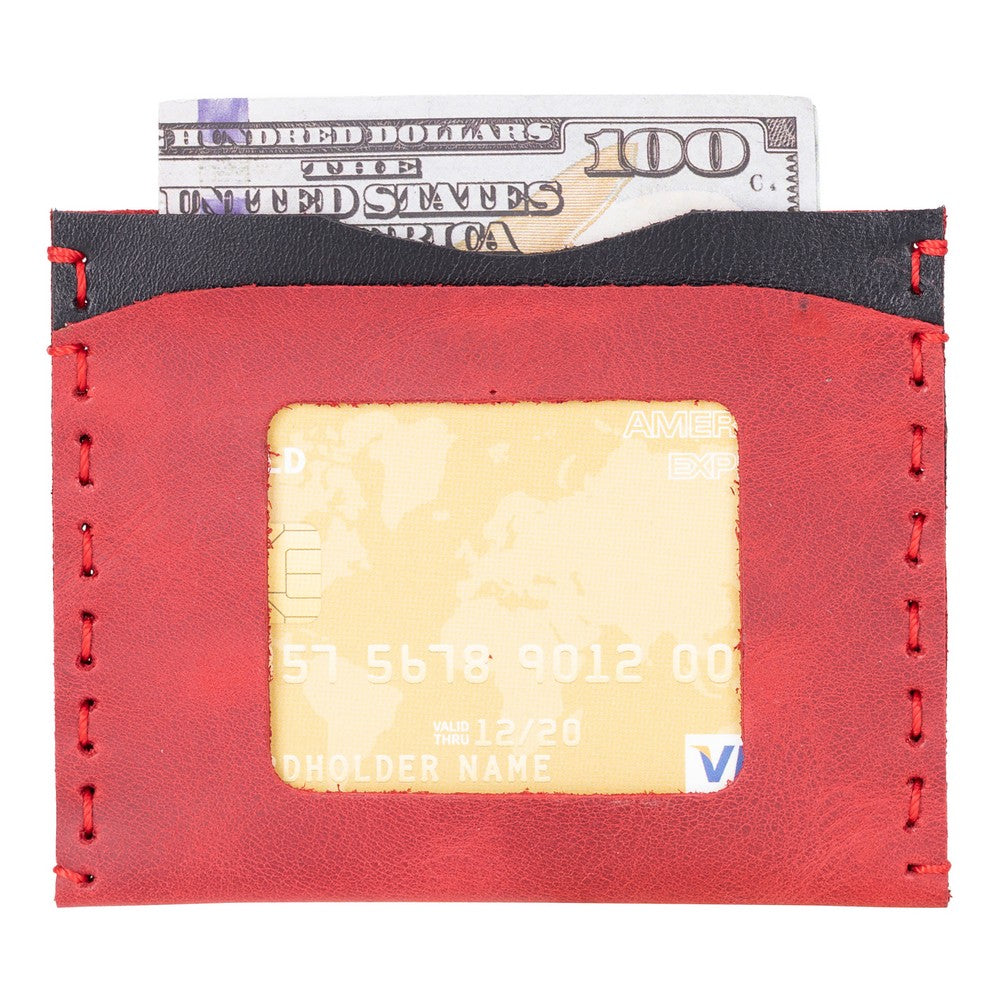 Unico Leather Card Holder - TORONATA - color_ Red