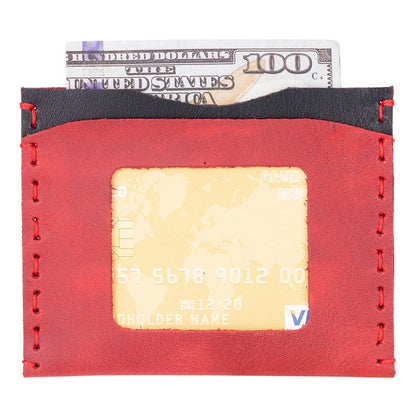 Unico Leather Card Holder - TORONATA - color_ Red