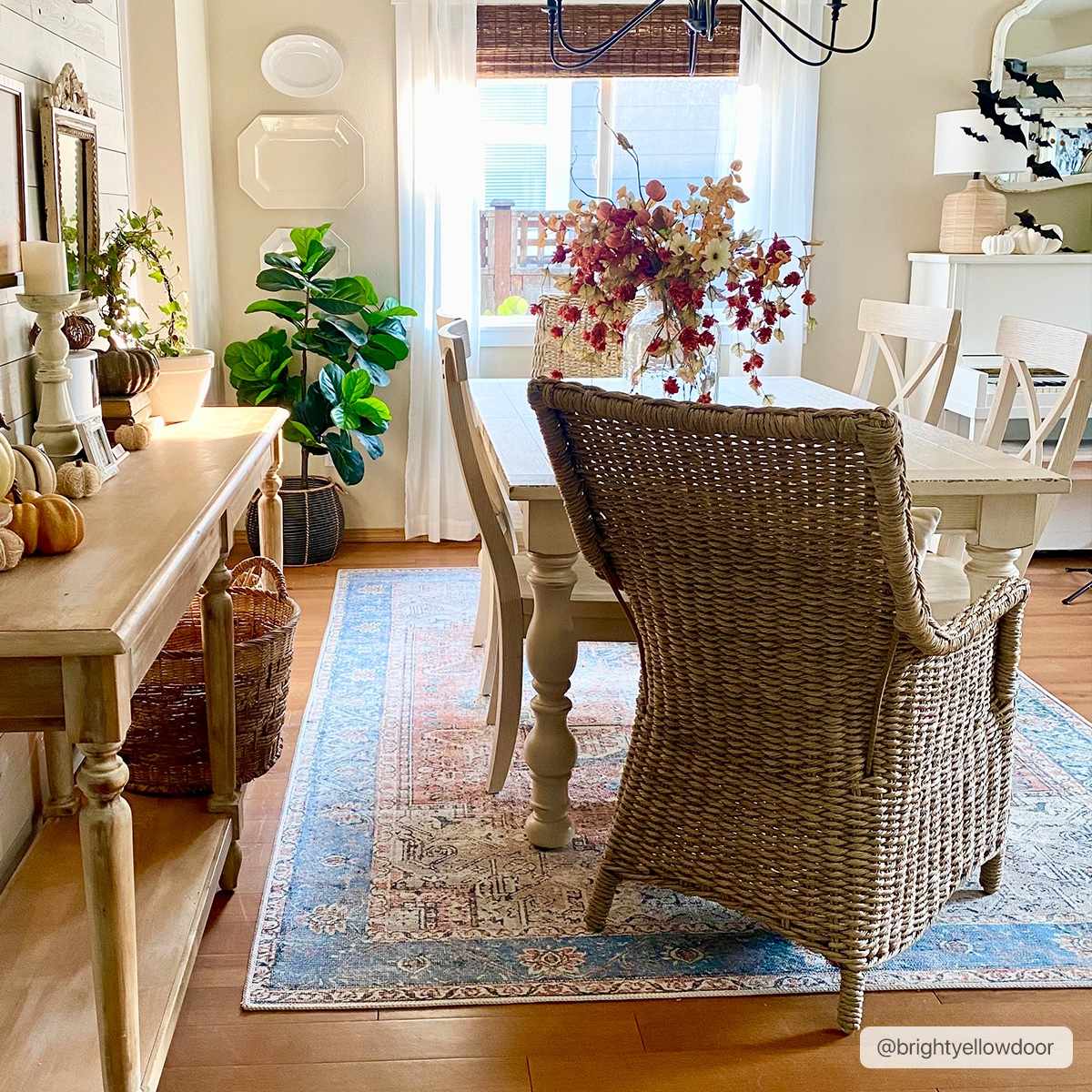 Rosman Distressed Washable Rug Area Rug