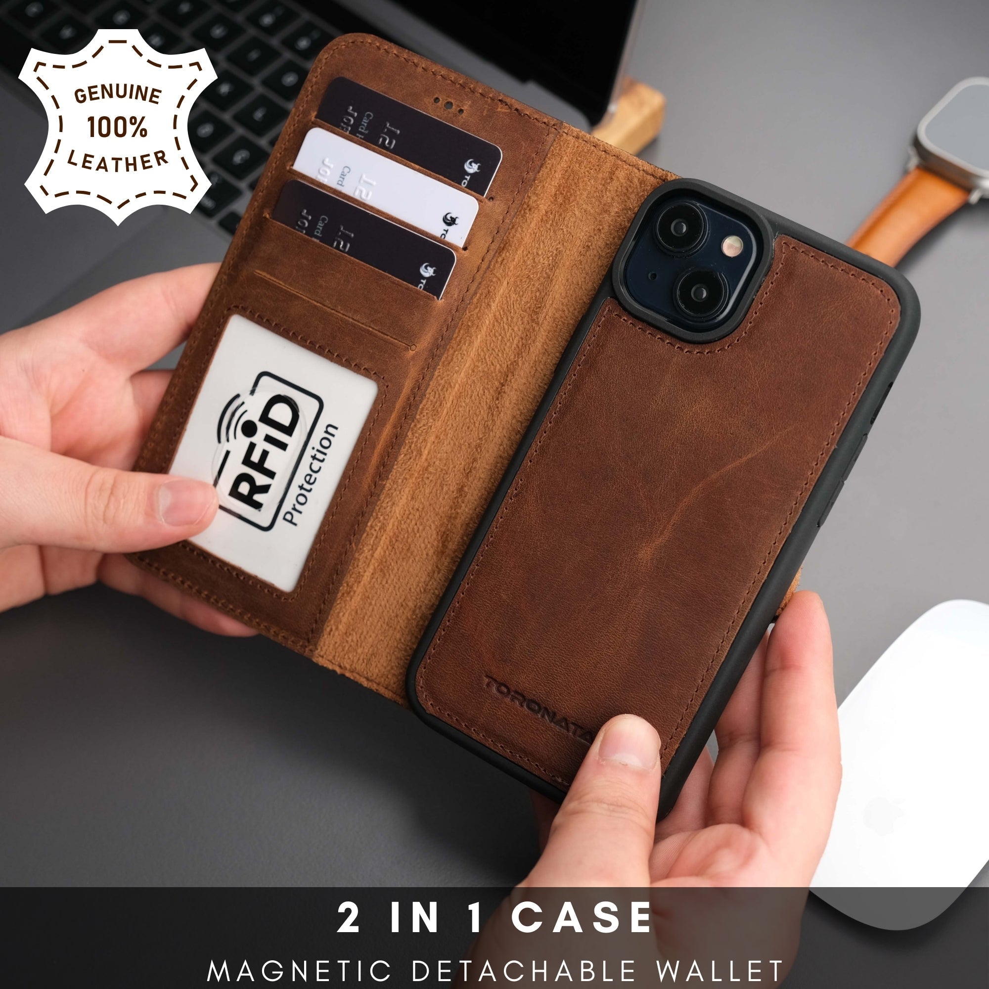 Iphone 16 Series Leather Wallet Cases Toronata