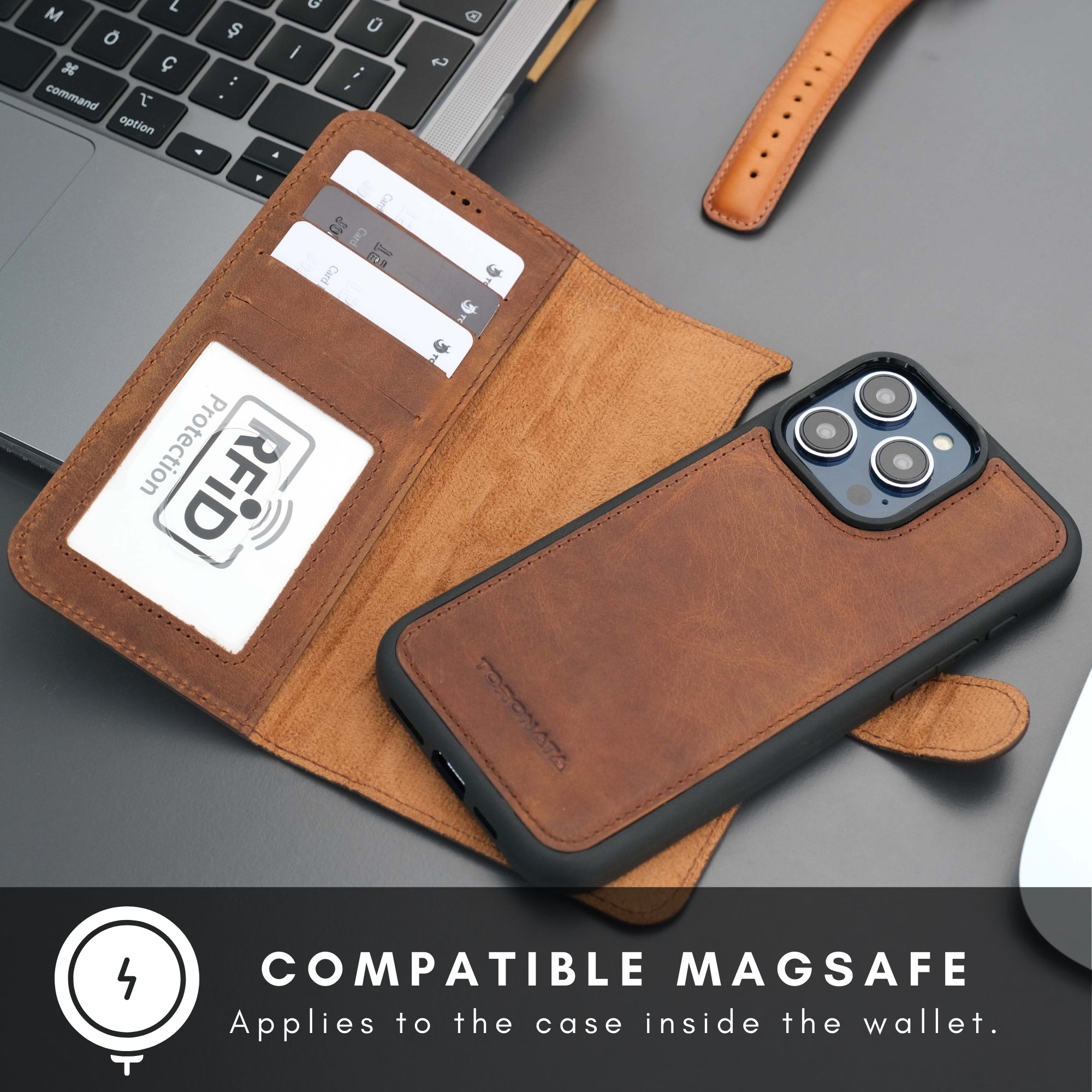 Casper iPhone 16 Pro Max Wallet Case Leather MagSafe - TORONATA - 